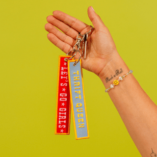 Let’s Go Girls Embroidered Keychain - Saturday Morning