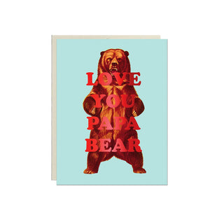 Love You Papa Bear Card – Foil Father’s Day Greeting - Saturday Morning