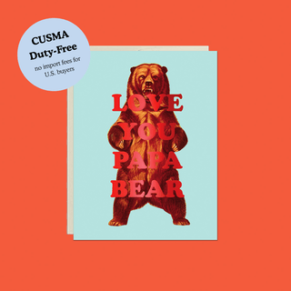 Love You Papa Bear Card – Foil Father’s Day Greeting - Saturday Morning