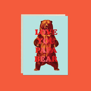 Love You Papa Bear Card – Foil Father’s Day Greeting - Saturday Morning