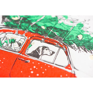 O Christmas Tree Dog Card - Saturday Morning