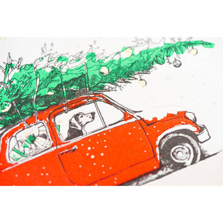 O Christmas Tree Dog Card - Saturday Morning