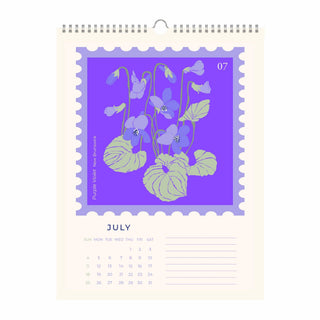 Oh Floral Canada 2027 Botanical Stamp Wall Calendar - Saturday Morning
