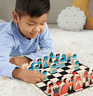 On The Move Wooden Chess Set - Saturday Morning