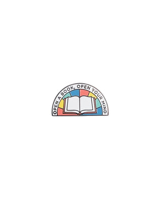 Open a Book, Open Your Mind Enamel Pin - Saturday Morning
