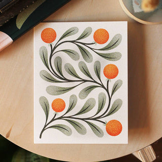 Oranges Floral Greeting Card | Everyday Card | Nature - Saturday Morning