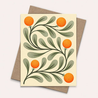 Oranges Floral Greeting Card | Everyday Card | Nature - Saturday Morning