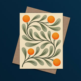 Oranges Floral Greeting Card | Everyday Card | Nature - Saturday Morning