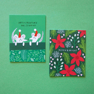 Poinsettias - Holiday Card - Saturday Morning