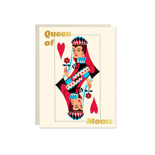 Queen of Moms Vintage Playing Card – Foil Mother’s Day Card - Saturday Morning