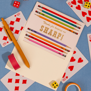 Sharp Pencils – Foil Teacher Appreciation Card - Saturday Morning