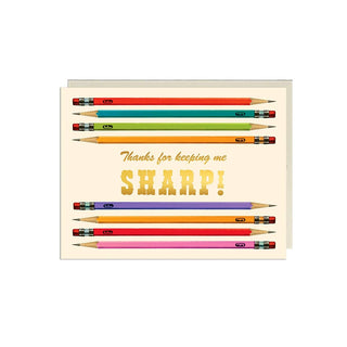 Sharp Pencils – Foil Teacher Appreciation Card - Saturday Morning