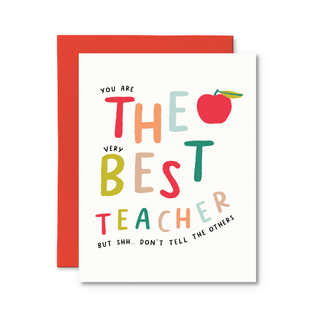 Shh Don't Tell The Others Teacher Card - Saturday Morning
