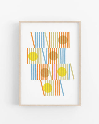 Slice • Modern Risograph Print - Saturday Morning