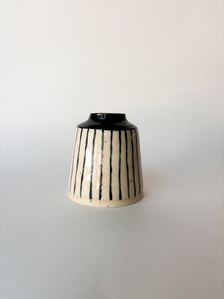 Striped Ceramic Bud Vase - Saturday Morning