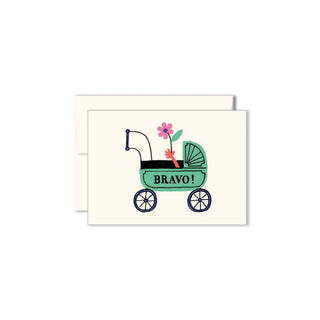 STROLLER — Miniature Greeting Card - Saturday Morning