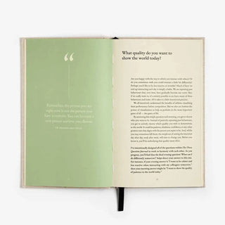 The Three Question Journal Linen - Daily Guided Wellbeing - Saturday Morning
