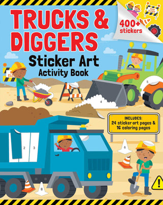 Trucks & Diggers: Sticker Art & Coloring - Saturday Morning