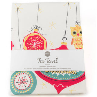 Vintage Ornaments Holiday Tea Towel - Saturday Morning