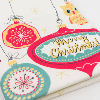 Vintage Ornaments Holiday Tea Towel - Saturday Morning