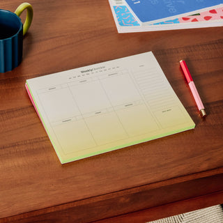 Weekly Desk Planner, Undated - Fresh Growth - Saturday Morning
