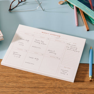 Weekly Desk Planner, Undated - Fresh Growth - Saturday Morning