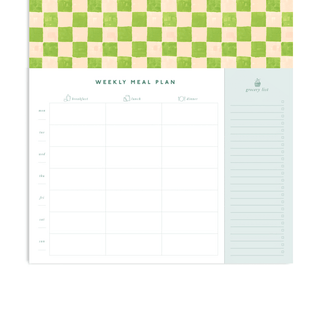 Weekly Meal Planner & Grocery List, Undated - Tablecloth - Saturday Morning