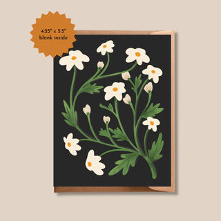 White Flower Greeting Card | Blank Floral Everyday Card - Saturday Morning